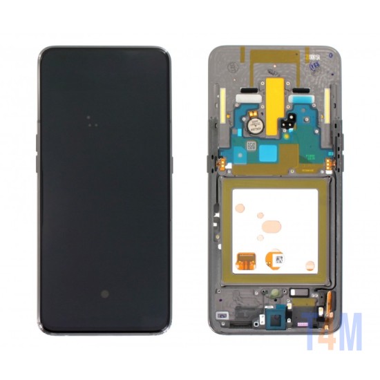 SAMSUNG A80 A805 (GH82-20348A/20390A) TOUCH+LCD WITH FRAME SERVICE PACK BLACK ORIGINAL